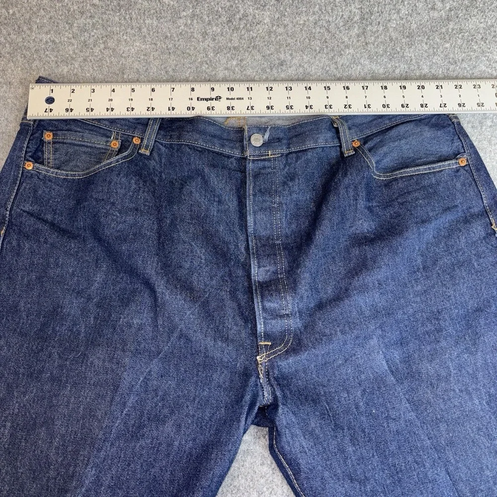 Levi Jeans 501 Mens 42x31 Straight Leg Button Fly‎ Blue Denim Original Fit